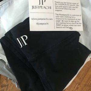 ADORABLE Just Peachi black leggings.